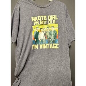 Rustic United NKOTB Girl I'm Not Old I'm Vintage Graphic Tee Gray 2XL New Kids